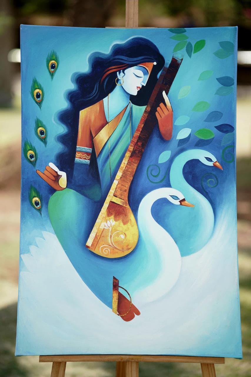 Saraswati modern art